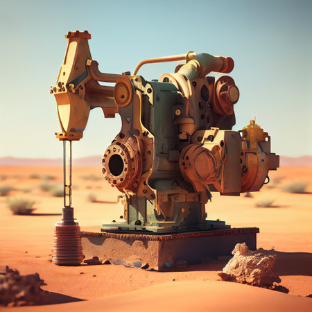 oil pump in the desert generative aiの素材