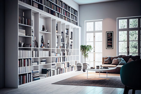 room interior in 3d .Generative AIの素材