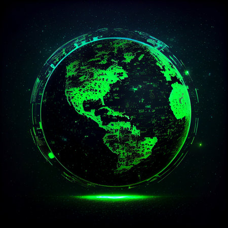 Global network modern creative telecommunication and internet connection.Generative AIの素材