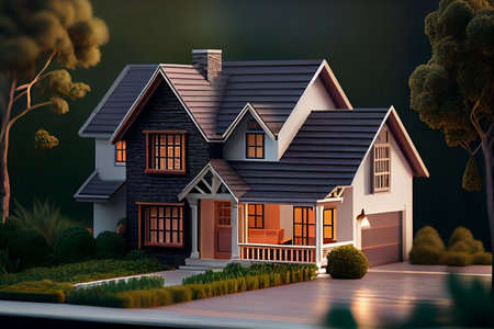 Home Loan and mortgage loans. generative aiの素材