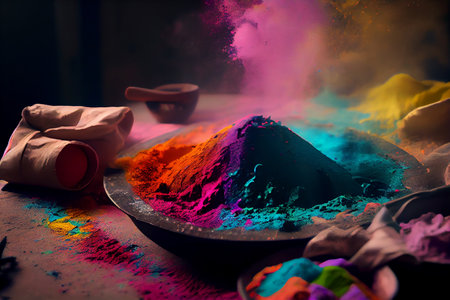 Holi colorful background, generative aiの素材
