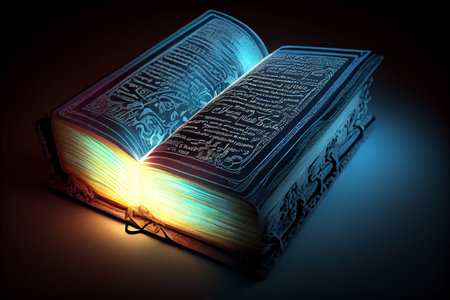 Holy Bible with light emitting from.generative aiの素材