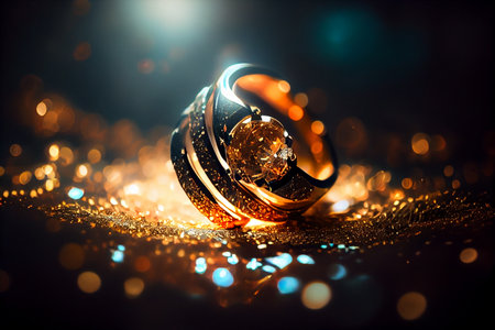 gold wedding ring.generative aiの素材