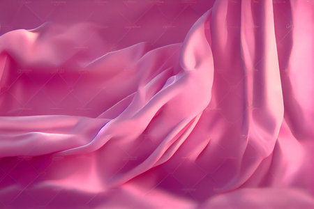 Background made of pink chiffon fabric..generative aiの素材