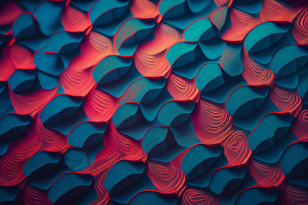 Abstract background of red and blue geometric shapes.generative aiの素材