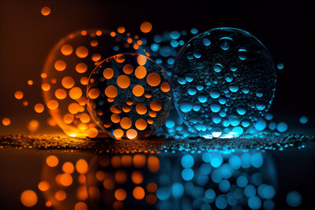 Creative background with spheres. generative aiの素材