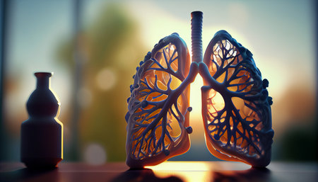 human lungs anatomy generative aiの素材