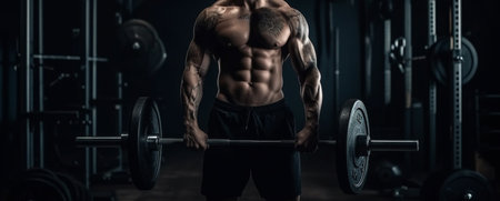 person in the gym.generative aiの素材