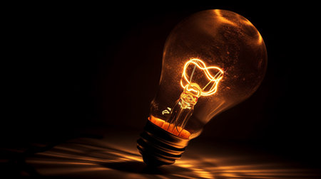 A light bulb with the word light on it.generative aiの素材