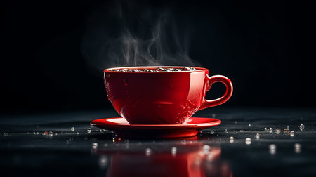 A cup of red tea with.generative aiの素材
