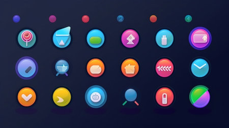 Set of social media icons in neon style.generative aiの素材