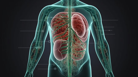 Human Urinary System Anatomy For Medical Concept.generative aiの素材