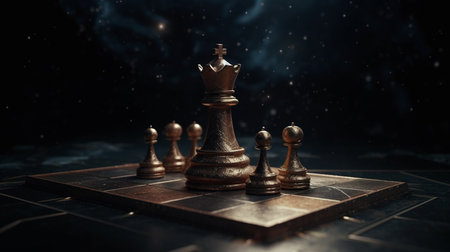 Chess board game concept of business ideas and competition and strategy ideas concep.generative aiの素材