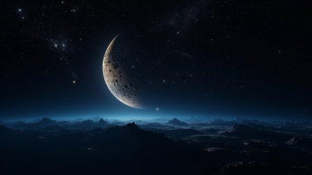 Earth from space showing the beauty of space exploration.generative aiの素材