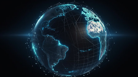 A globe with the word europe on it.generative aiの素材