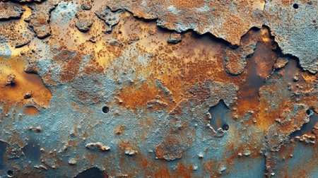 Grunge rusty metal background with space for text or image.generative aiの素材