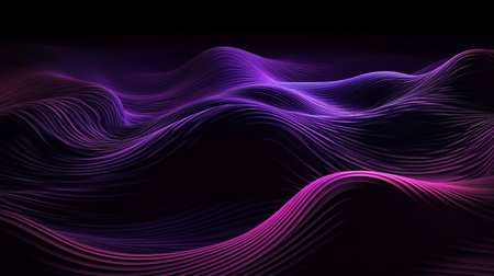 Purple background with a wavy pattern.generative aiの素材