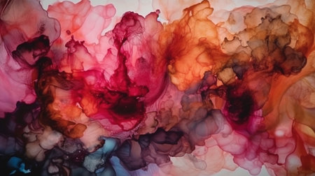 A colorful painting of a liquid with the word art on it.generative aiの素材