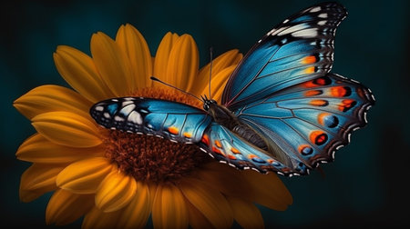 Butterflies in the dark wallpapers.generative aiの素材