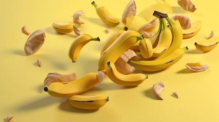 A banana that has been knocked over by a banana.generative aiの素材