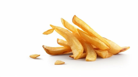 french fries isolated on white background.generative aiの素材