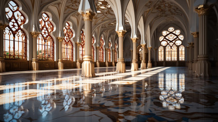 sheikh zayed grand mosque in abu - dhabi at night, united arab emirates.generative aiの素材