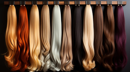 hair color. beauty salon and hair care concept. professional hairdresser. professional hair style. hair salonの素材