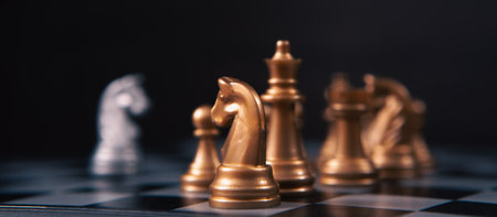 chess game on a white backgroundの写真素材