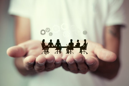 business partnership and teamwork conceptの写真素材