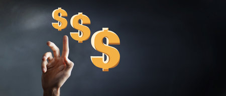 money symbol. financial growth. business concept.の写真素材