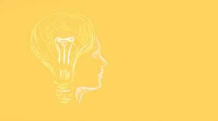 light bulb with innovation conceptの写真素材