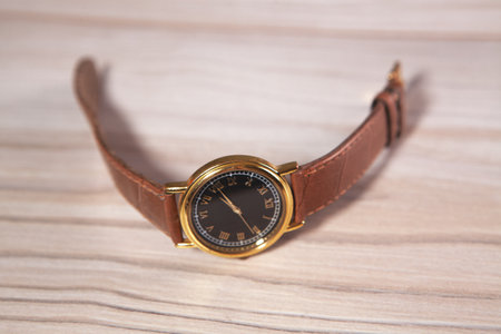 large wristwatch on the table.