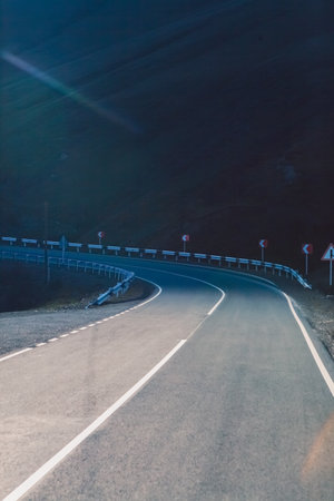 empty asphalt road in the mountains