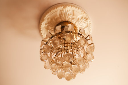 old chandelier in old dmeの写真素材
