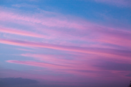 beautiful sunset sky and cloudsの写真素材