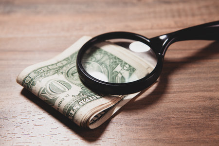 dollar search for funding business concept
