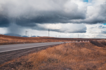 beautiful mountain roadの写真素材