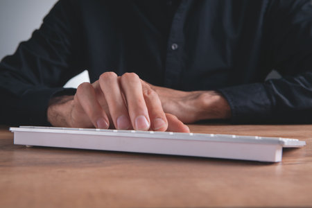 businessman working in office with laptop