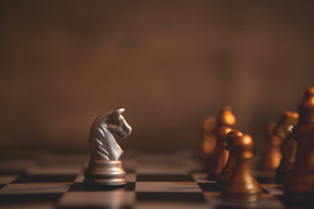 chess game concept. business strategy, chess competitionの写真素材