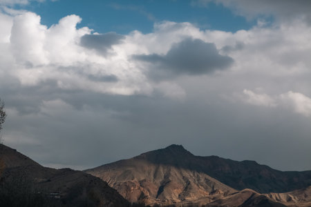 beautiful landscape of the mountainsの写真素材
