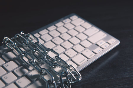 close - up of a computer keyboardの写真素材