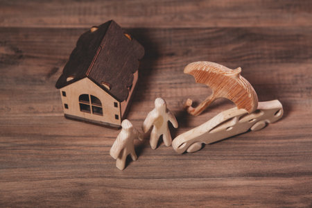 miniature people: house, businessman, real estate concept.の写真素材