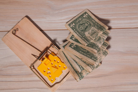 money in the wooden box. dollars.の写真素材