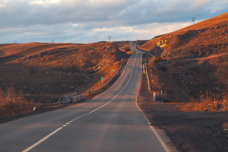 road in the mountainsの写真素材