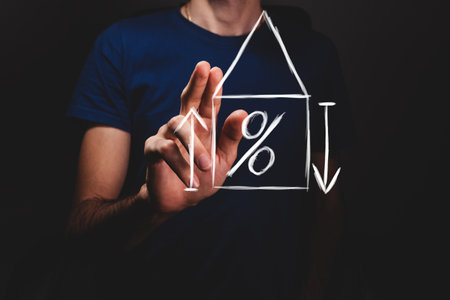 percent sign and house .の写真素材