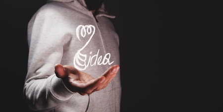 writing idea, business idea conceptの写真素材