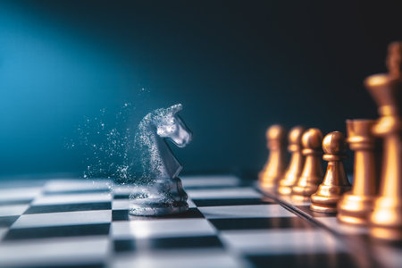 chess board game. business strategy and competition.の写真素材