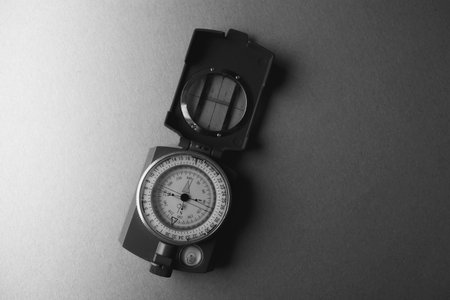 compass in the black and white.
