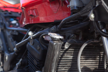 motorcycle engine close up...