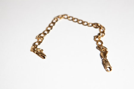 necklace on a white background in close-up.